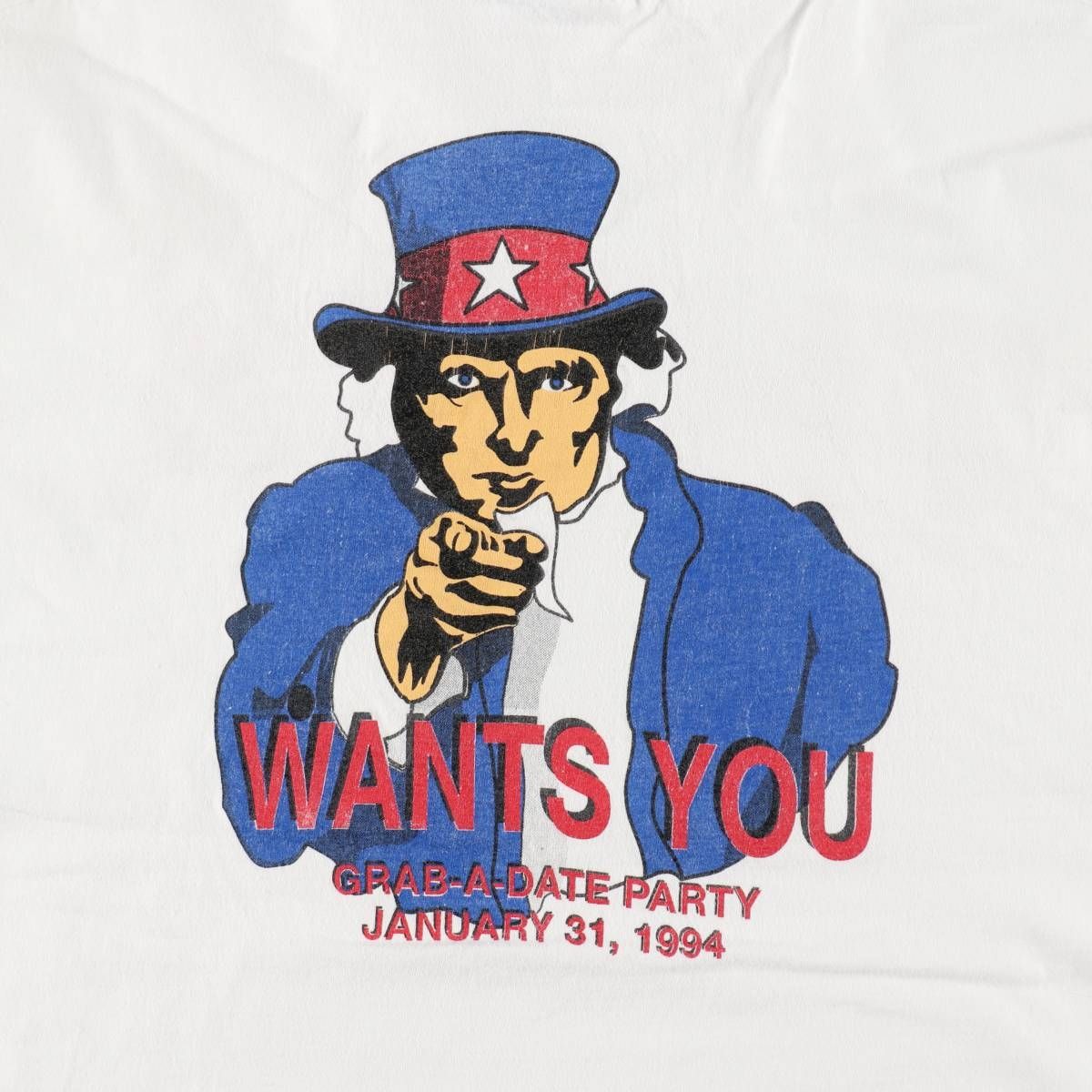古着 90年代 ヘインズ Hanes BEEFY-T Uncle Sam プリントTシャツ USA製 メンズXL相当 ヴィンテージ/eaa642188 古着 90年代 ヘインズ Hanes BEEFY-T Uncle Sam プリントTシャツ USA製 メンズXL相当 ヴィンテージ/eaa642188