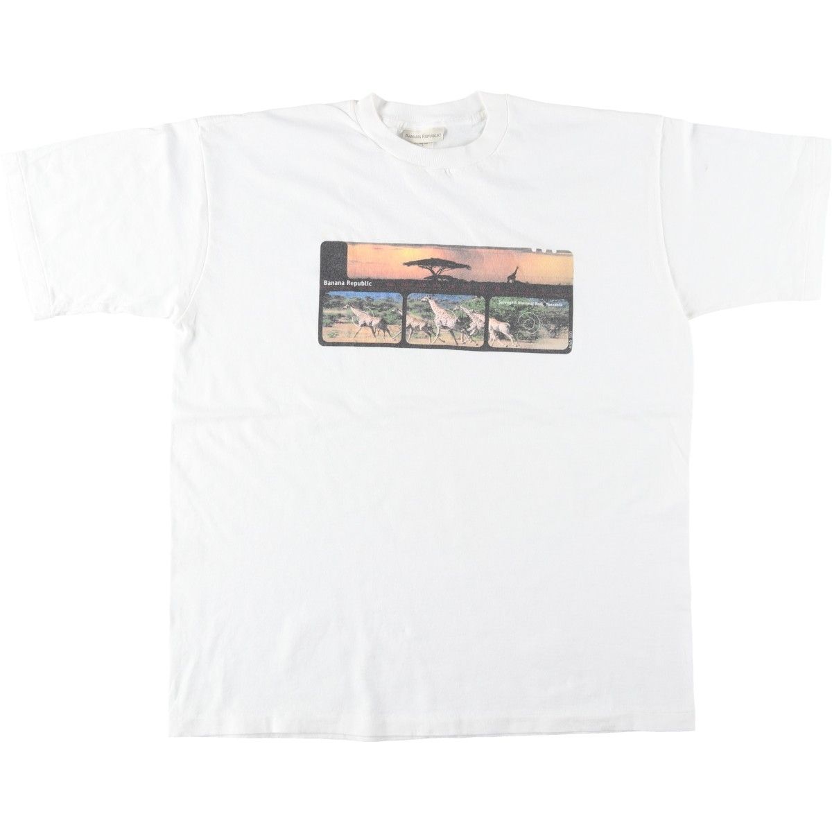 古着 90年代 バナナリパブリック BANANA REPUBLIC 半袖 プリントTシャツ メンズL相当 ヴィンテージ/eaa642020
