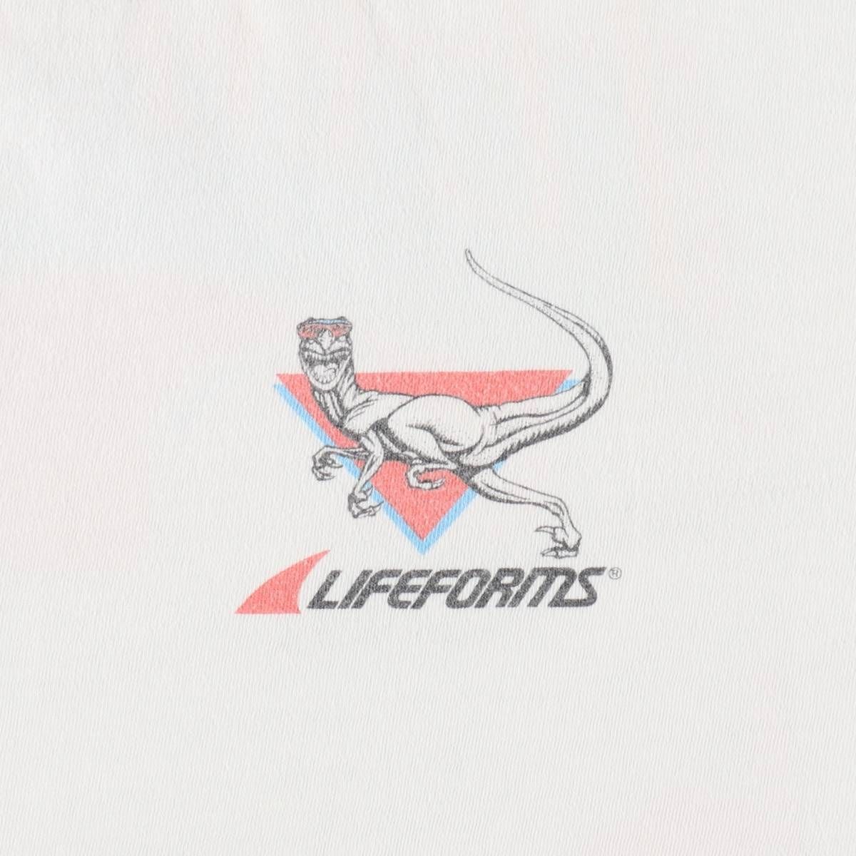 古着 90年代 オニータ ONEITA POWER-T LIFEFORMS 恐竜柄 プリントTシャツ メンズL相当/eaa642161 古着 90年代 オニータ ONEITA POWER-T LIFEFORMS 恐竜柄 プリントTシャツ メンズL相当/eaa642161