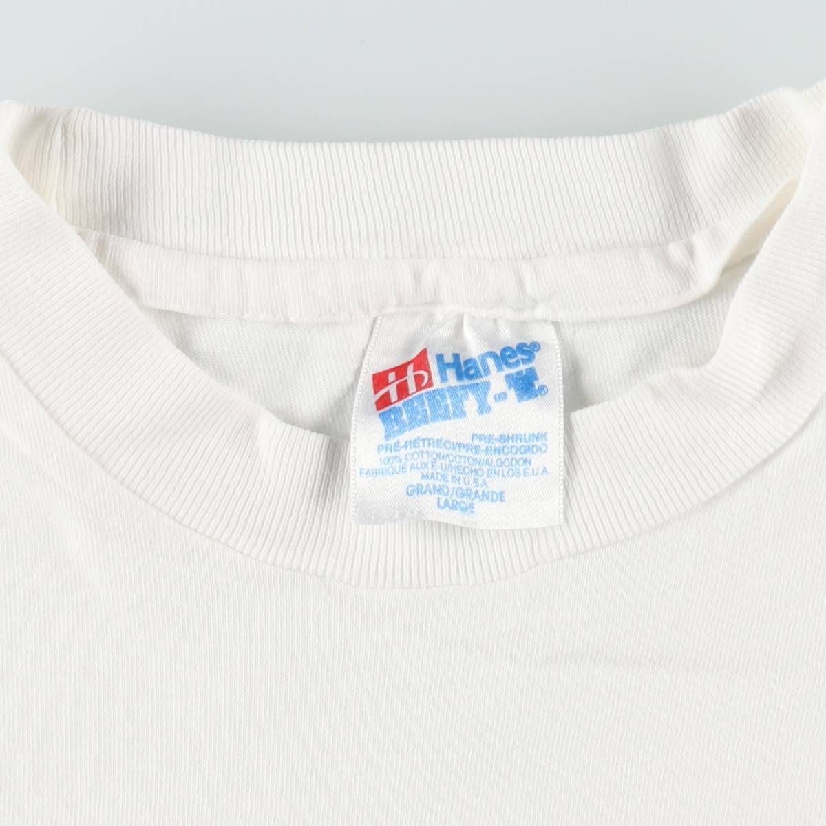 古着 90年代 ヘインズ Hanes BEEFY-T プリントTシャツ USA製 メンズL相当 ヴィンテージ/eaa642197