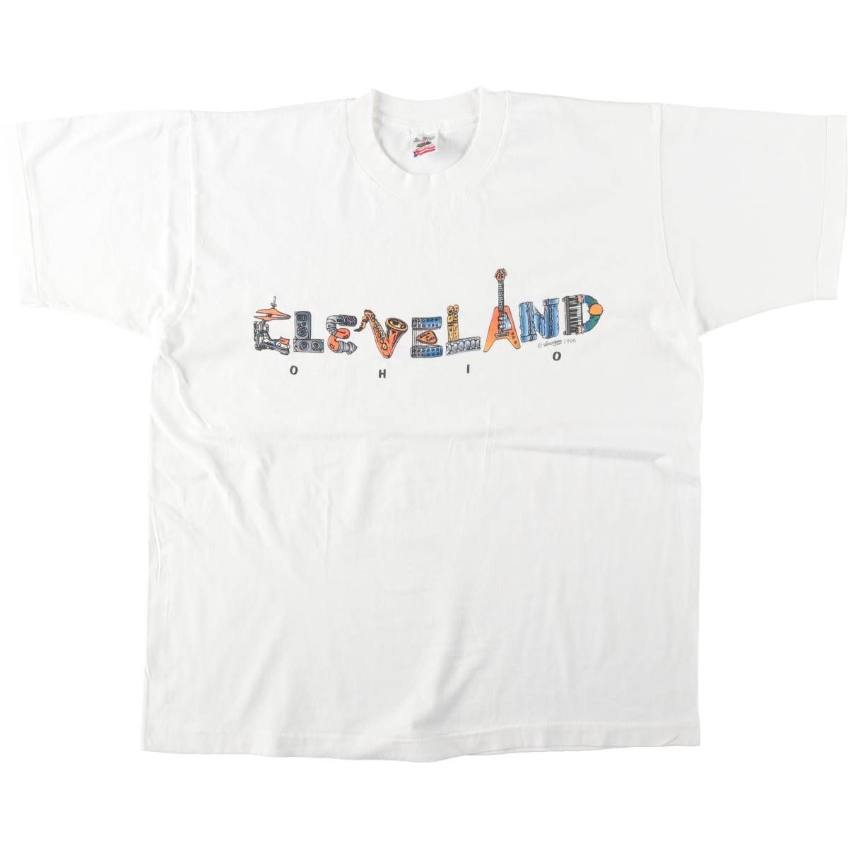 古着 90年代 フルーツオブザルーム FRUIT OF THE LOOM Cleveland Ohio プリントTシャツ メンズXL相当 ヴィンテージ/eaa642171