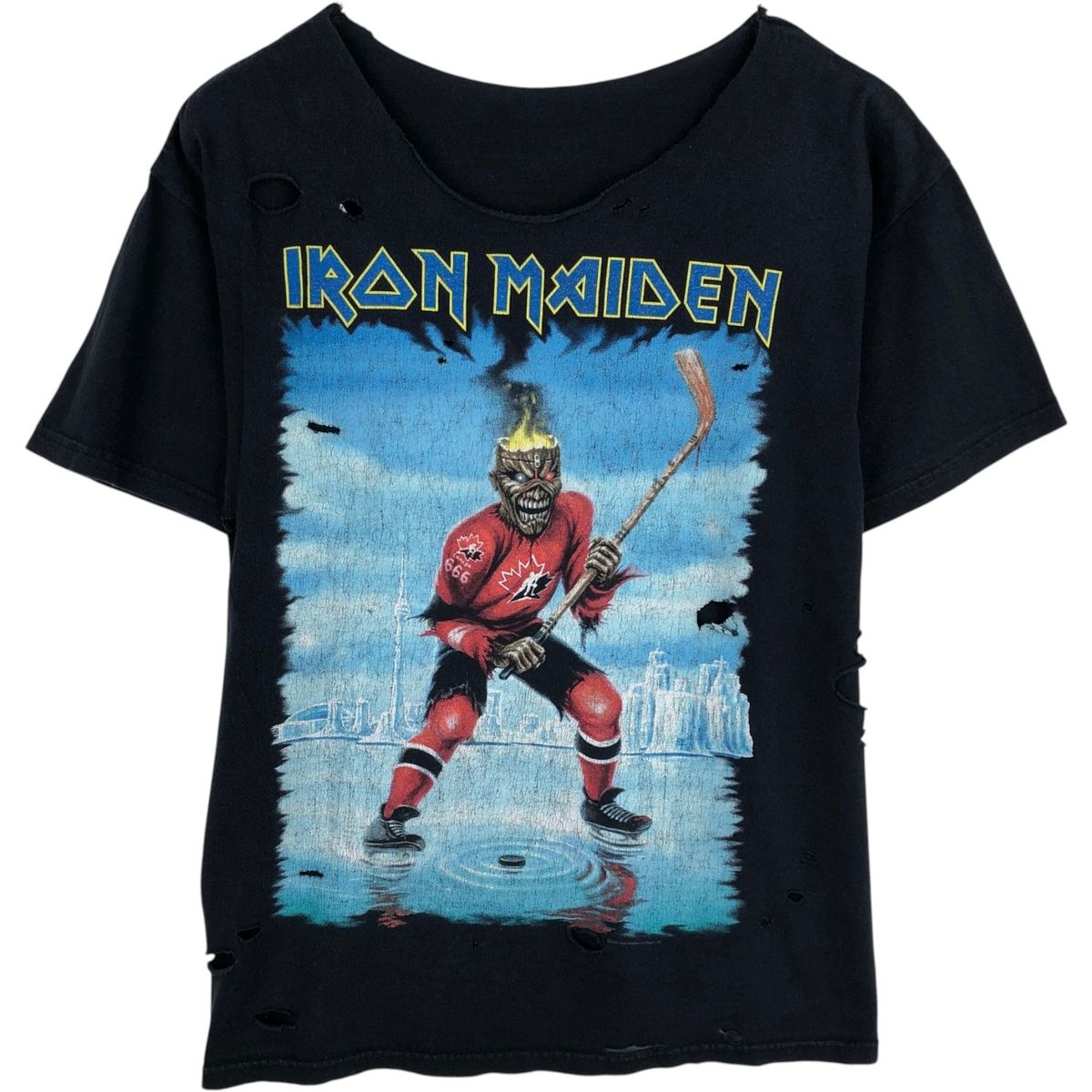 古着 00年代 IRON MAIDEN アイアンメイデン カットオフ バンドTシャツ バンT メンズM相当/eaa636467