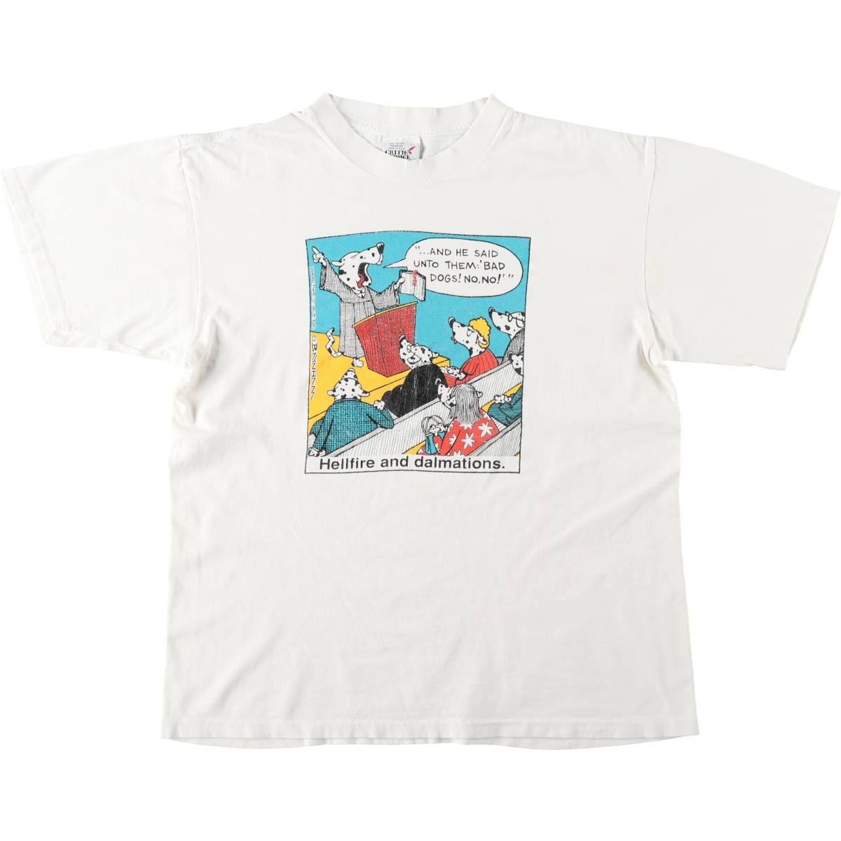 古着 90年代 CRITICS CHOICE プリントTシャツ USA製 メンズL相当 ヴィンテージ/eaa642192