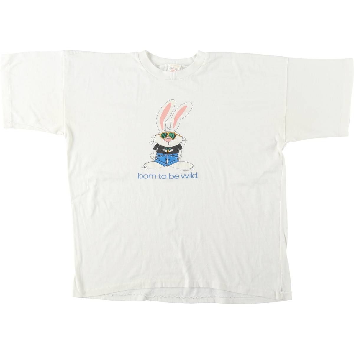 古着 90年代 Sportsweats ウサギ柄 プリントTシャツ カナダ製 メンズL相当 クルーネック(丸首) ヴィンテージ/eaa642193