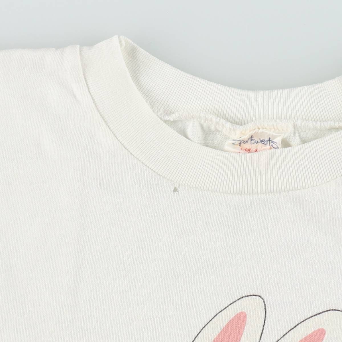 古着 90年代 Sportsweats ウサギ柄 プリントTシャツ カナダ製 メンズL相当 クルーネック(丸首) ヴィンテージ/eaa642193 古着 90年代 Sportsweats ウサギ柄 プリントTシャツ カナダ製 メンズL相当 クルーネック(丸首) ヴィンテージ/eaa642193