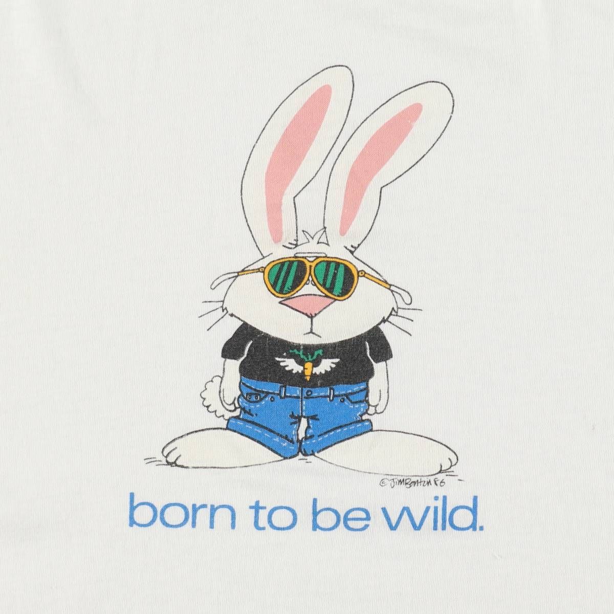 古着 90年代 Sportsweats ウサギ柄 プリントTシャツ カナダ製 メンズL相当 クルーネック(丸首) ヴィンテージ/eaa642193 古着 90年代 Sportsweats ウサギ柄 プリントTシャツ カナダ製 メンズL相当 クルーネック(丸首) ヴィンテージ/eaa642193