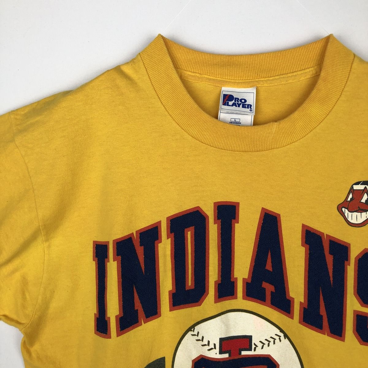 古着 90年代 PRO PLAYER MLB CLEVELAND INDIANS クリーブランドインディアンス スポーツプリントTシャツ USA製 メンズL相当/eaa639000 古着 90年代 PRO PLAYER MLB CLEVELAND INDIANS クリーブランドインディアンス スポーツプリントTシャツ USA製 メンズL相当/eaa639000