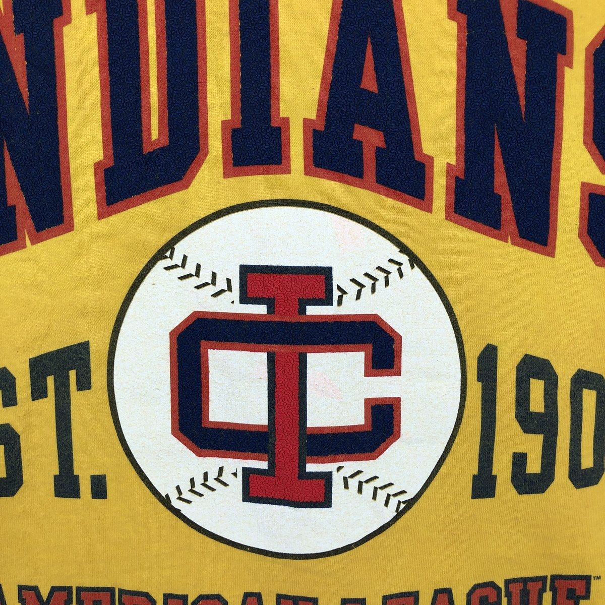古着 90年代 PRO PLAYER MLB CLEVELAND INDIANS クリーブランドインディアンス スポーツプリントTシャツ USA製 メンズL相当/eaa639000 古着 90年代 PRO PLAYER MLB CLEVELAND INDIANS クリーブランドインディアンス スポーツプリントTシャツ USA製 メンズL相当/eaa639000
