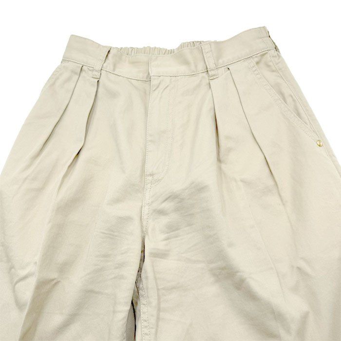 Drawer ドゥロワー チノパン ワイドパンツ 34 ベージュ コットン100% Drawer ドゥロワー チノパン ワイドパンツ 34 ベージュ コットン100%