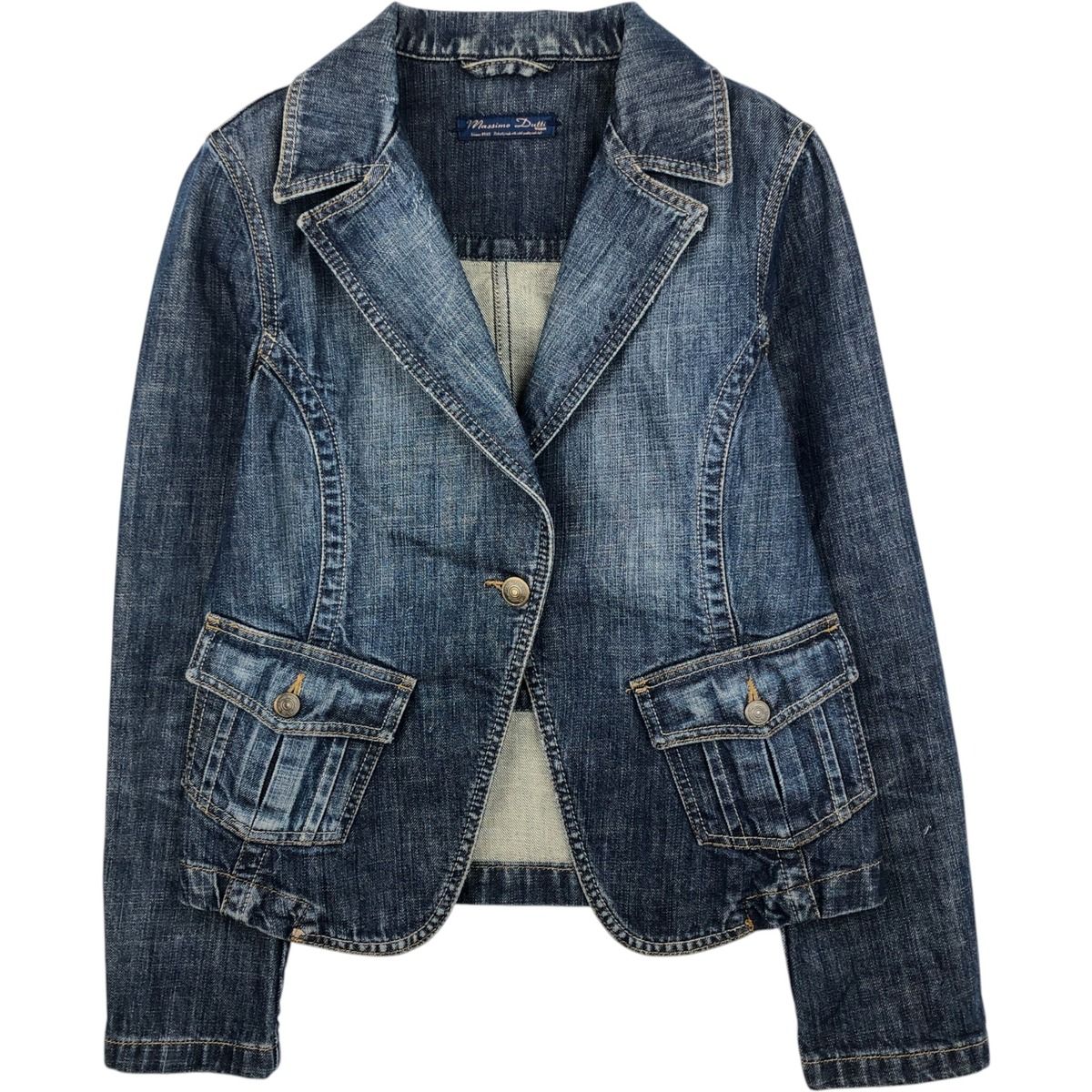 古着 Massimo Dutti デニムテーラードジャケット レディースS相当/eaa640177