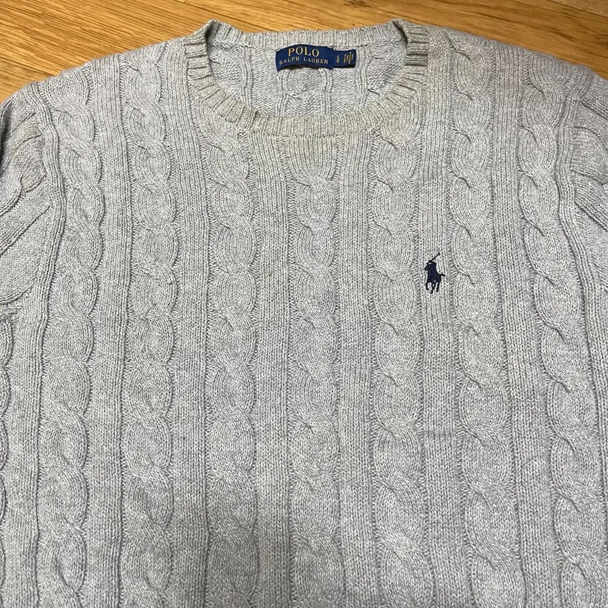 ポロ ラルフローレン ケーブルニット グレー 105サイズ