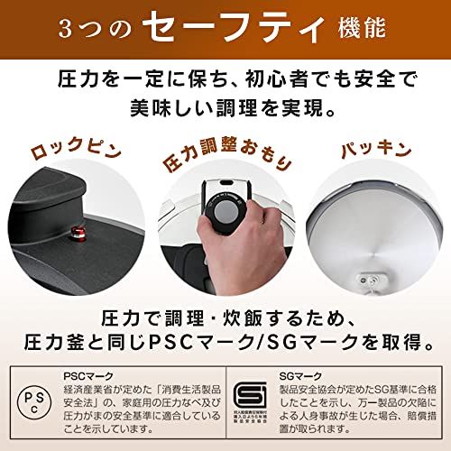 ☆新品☆【光熱費節約・時短】アイリスオーヤマ 圧力鍋 6.0L IH ガス対応 ワンタッチ開閉 【レシピ・ガラスふた付き】 かんたん操作 RAN-6L bc40d7fb
