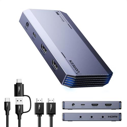 【新品】UGREEN 4K@60Hz HDMI キャプチャーボード パススルー機能 1080P@240Hz HDR VRR USB3.1 Gen1 5Gbps超低遅延 高速転送 ゲーム実況生配信 会議 ライブ配信 録画 画面共有 Switch ee2a9880