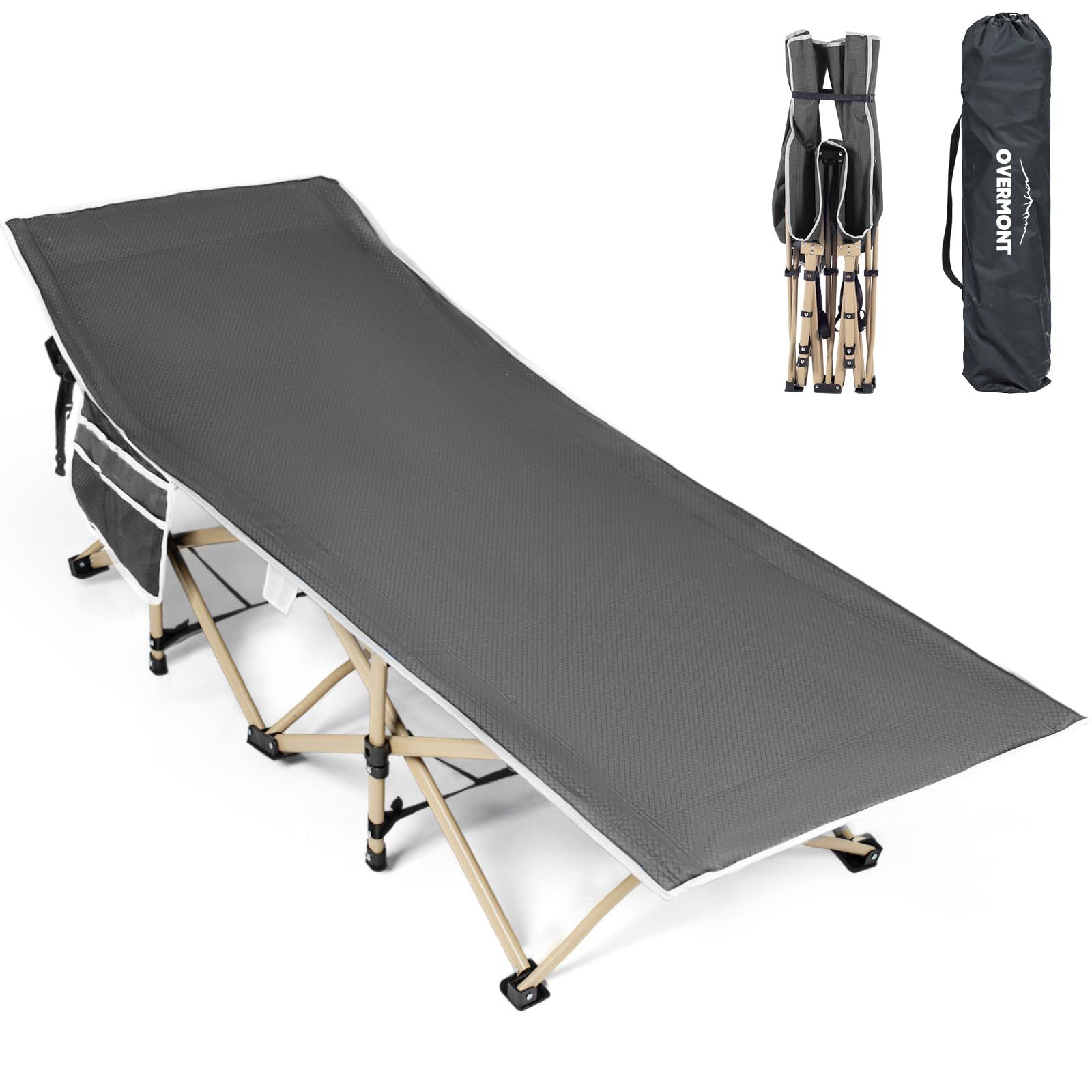 ☆新品☆Overmont 折りたたみベッド 簡易ベッド キャンプコット【耐荷重250kg 71cm幅】アウトドアベッド コンパクト収納バッグ付き 屋内外兼用 組立不要 サマーベッド 野外 快適睡眠 b370b8c6