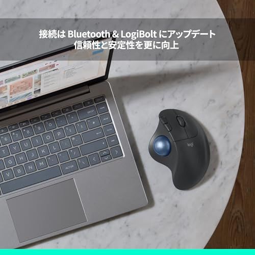☆新品☆ロジクール 静音 ワイヤレス トラックボール マウス M575SPGR Bluetooth Logibolt 無線 windows mac iPad OS Chrome トラックボールマウス グラファイト M575 M575SP 国内 a0956984