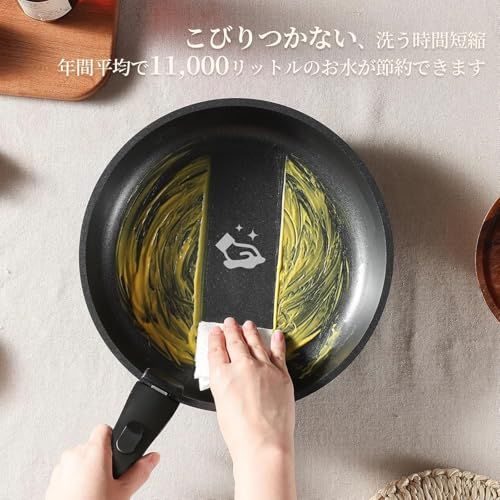 【新品】CAROTE カローテ フライパン 鍋 セット IH&ガス火対応 6点 PFOAなどの有害物質不使用 プロ仕様 5層構造 チタンコート 軽量 取っ手のとれる 洗練されデザイン コンパクト収納 1人暮らしセット 新生活セット 取っ手のと d991de73