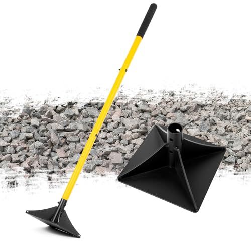 【新品】スチール製タンパー 地固め道具 122cmロングハンドル付き20×20cm転圧ヘッドオールスチール構造・ゴム製グリップ・高耐久アスファルト整地・舗装・庭作業・ブラックトップ補修に最適 93d1f545