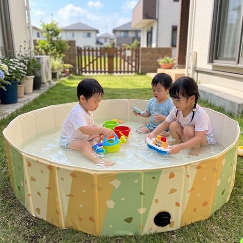”片付けカンタン”折りたたみプール 空気入れ不要 子供用プール ビニール 家庭用 折りたたみ送料無料