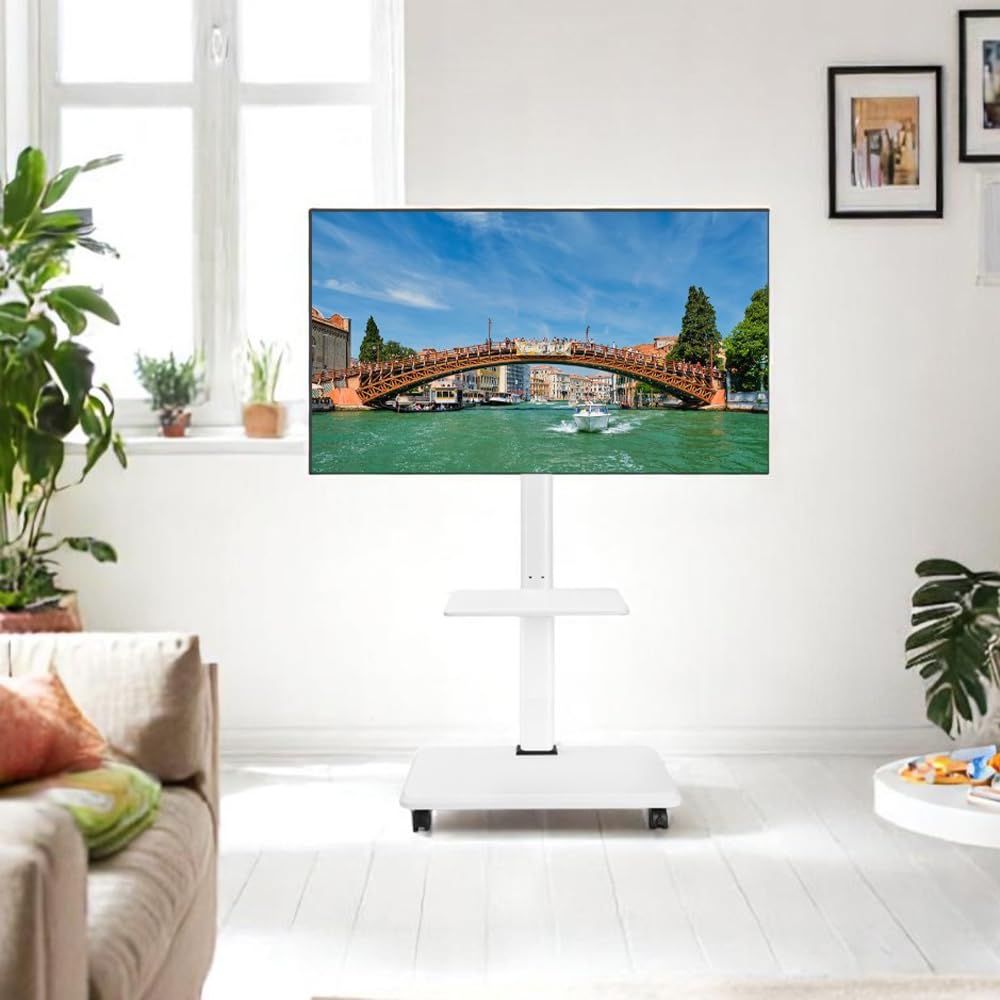 【新品】PETOOP テレビスタンド 壁寄せ キャスター付き tvスタンド テレビ台 32?65型 高さ調節・首振り 棚板/配線隠し 木製 棚板 モニタースタンド ホワイト VESA 100×100?600×400 (ミルク 白) a9f138a1 【新品】PETOOP テレビスタンド 壁寄せ キャスター付き tvスタンド テレビ台 32?65型 高さ調節・首振り 棚板/配線隠し 木製 棚板 モニタースタンド ホワイト VESA 100×100?600×400 (ミルク 白) a9f138a1