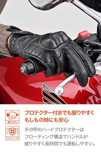【新品】デイトナ(Daytona) バイク グローブ 革(牛革) 春夏秋冬 ハードプロテクター スマホ対応 カウレザー プロテクターグローブ HBG-110 ブラック Mサイズ 17752 cc393bc7