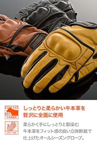 【新品】デイトナ(Daytona) バイク グローブ 革(牛革) 春夏秋冬 ハードプロテクター スマホ対応 カウレザー プロテクターグローブ HBG-110 ブラック Mサイズ 17752 cc393bc7