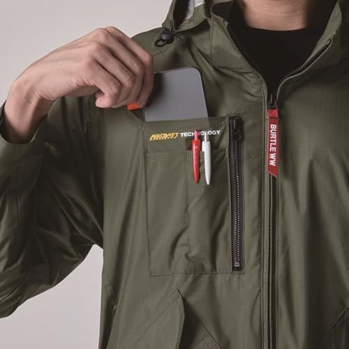 BURTLE バートル エアークラフト半袖ブルゾン(ユニセックス) 春夏用 ミルスグリーン AC2076 14 XL送料無料