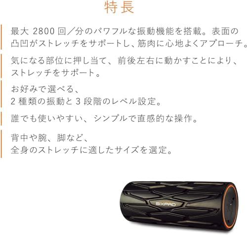 シックスパッド パワーローラー/SIXPAD Power Roller MTG エムティージー 筋膜リリース 振動ローラー 電動 ストレッチローラー送料無料