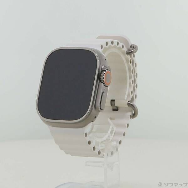 ソフマップ 〔中古品〕 Apple Watch Ultra GPS + Cellular 49mm チタニウムケース ホワイトオーシャンバンド【198】 39,571円