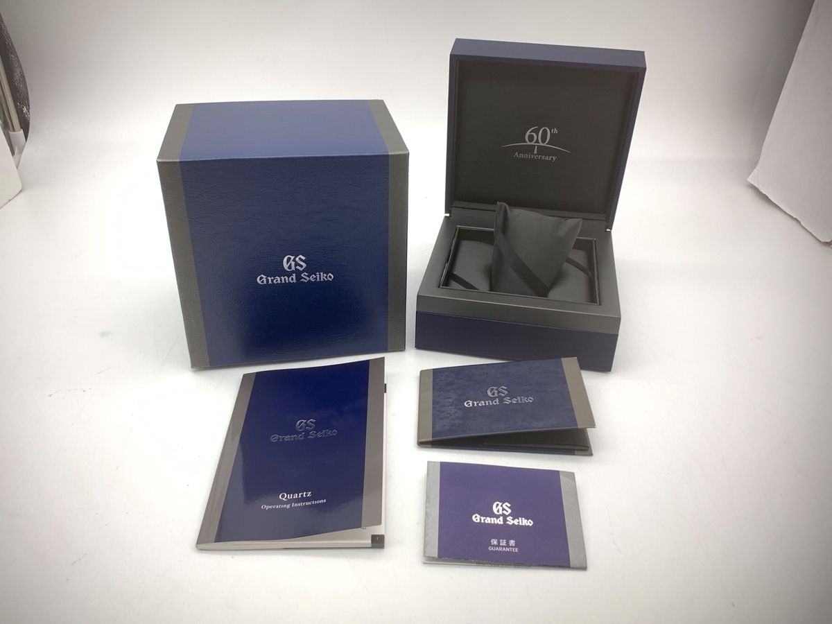 【中古】 【良品】 グランドセイコー クォーツ SBGP007/9F85-0AA0 ネイビー グランドセイコー60周年記念 2500本限定 SS