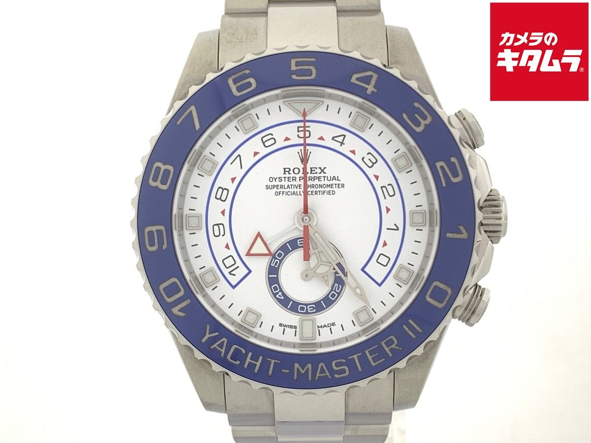 【中古】 【美品】 ロレックス(ROLEX) ヨットマスター II ホワイト 116680 ステンレス 白針