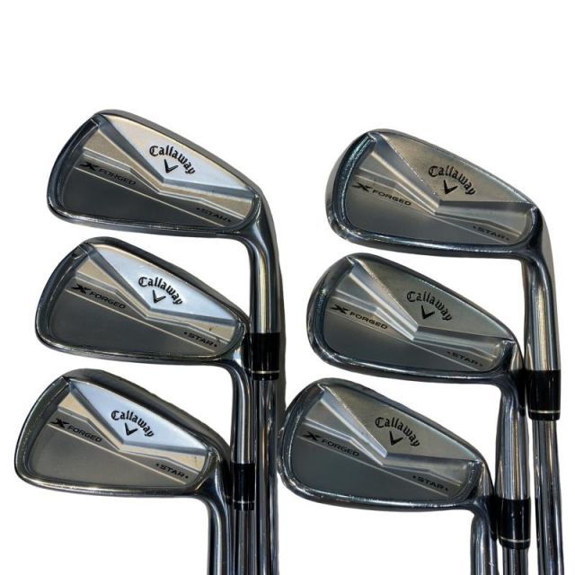 【中古】 キャロウェイ X FORGED STAR(2024) 6S アイアンセット IR 純正特注シャフト (フレックスS) メンズ 男性用 右利き 右用 Cランク ゴルフクラブ