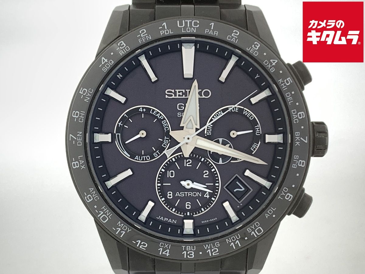 【中古】 【良品】 セイコー アストロン ブラック SBXC037/5X53-0AB0 チタン
