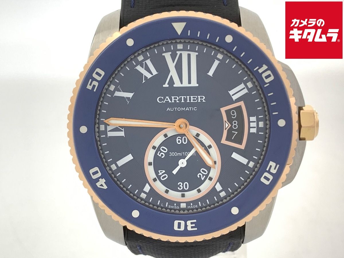【中古】 【良品】 カルティエ カリブルドゥカルティエ ダイバー W2CA0008 ブラック ブラック系