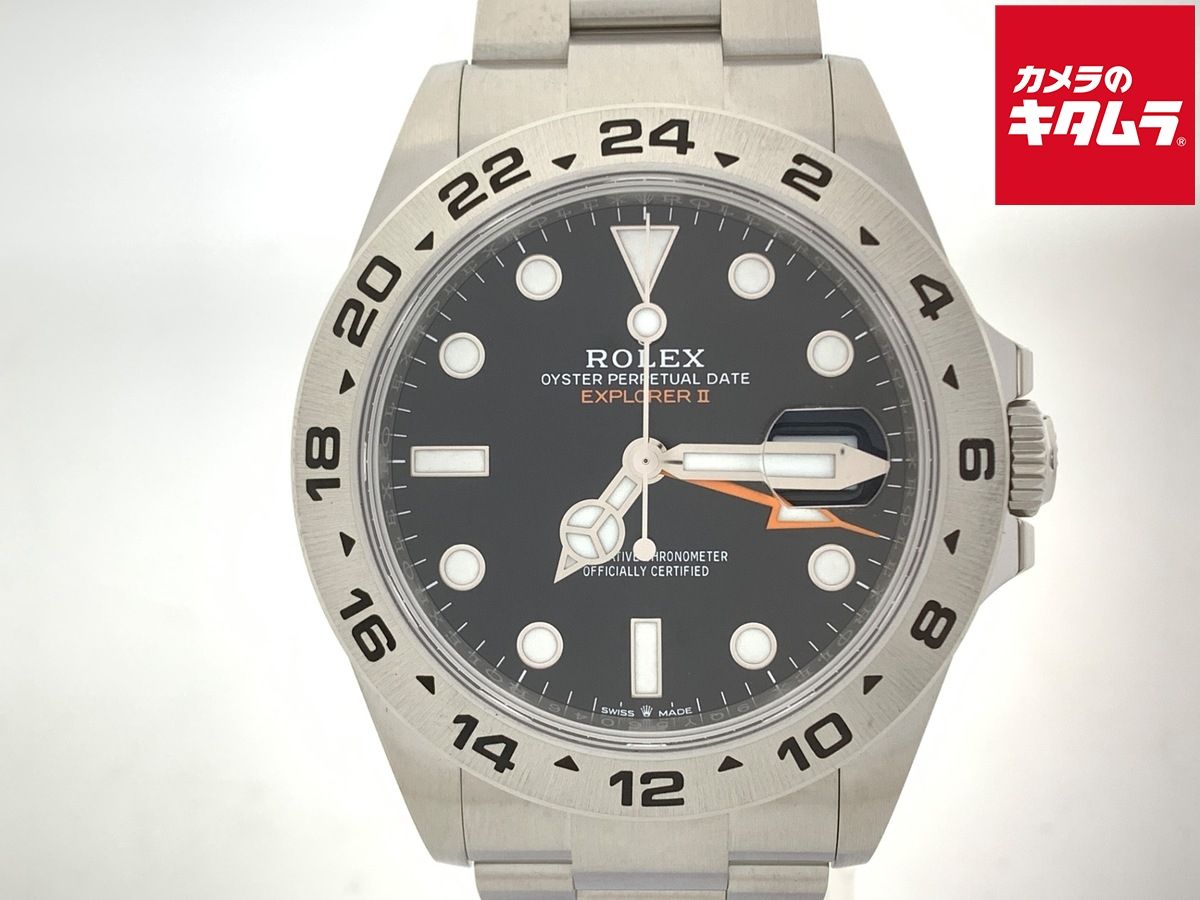 【中古】 【新品同様】 ロレックス(ROLEX) エクスプローラーII ブラック 226570 ステンレス