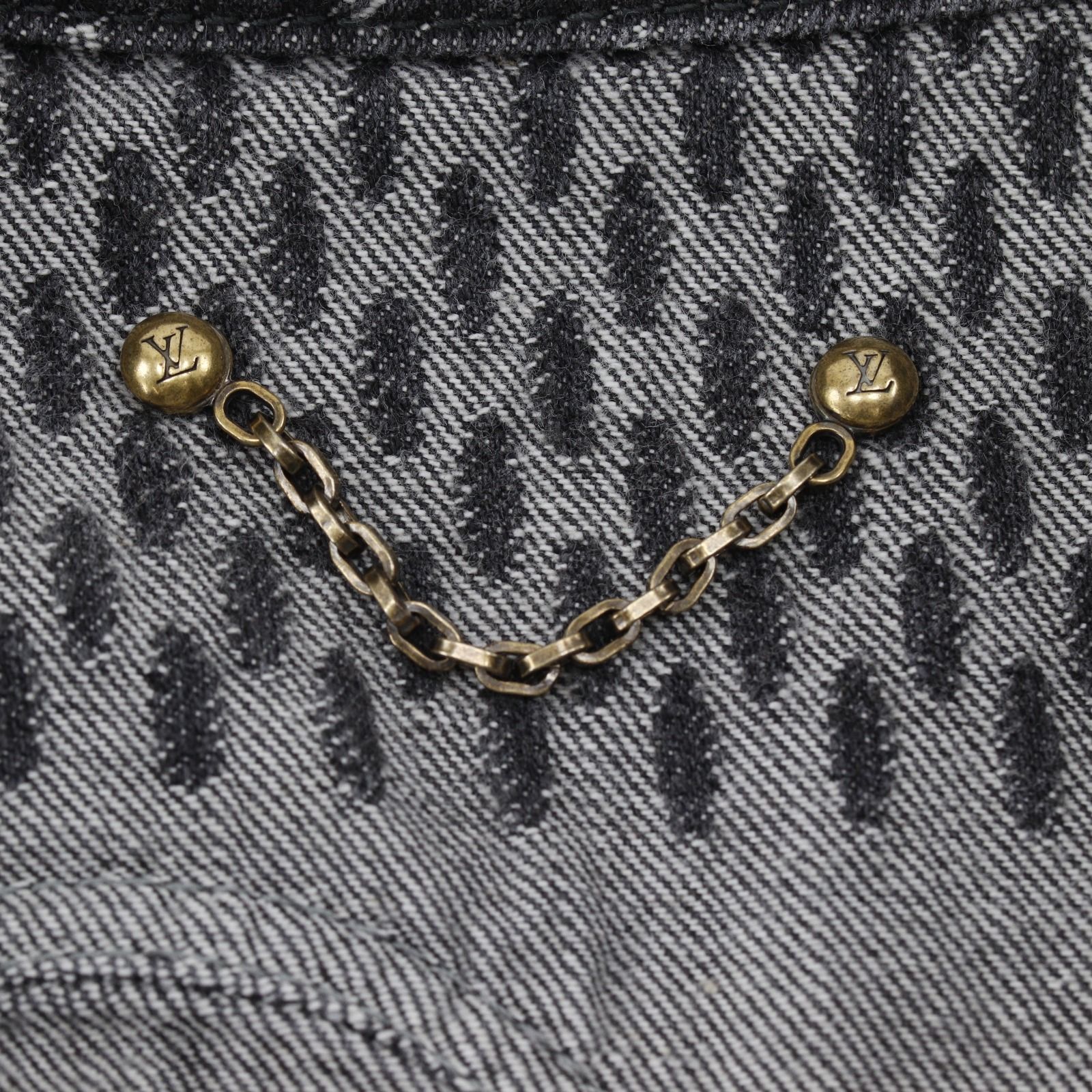 【LOUIS VUITTON】ルイ・ヴィトン ジャイアントダミエ ウェーブスモノグラム NIGOコラボ HJA11WUZC コットン グレー メンズ デニムジャケット