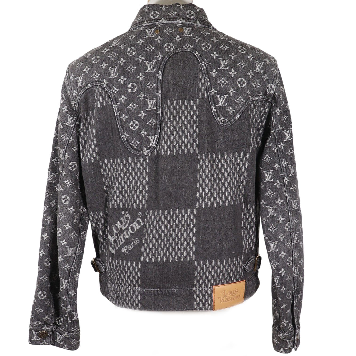 【LOUIS VUITTON】ルイ・ヴィトン ジャイアントダミエ ウェーブスモノグラム NIGOコラボ HJA11WUZC コットン グレー メンズ デニムジャケット