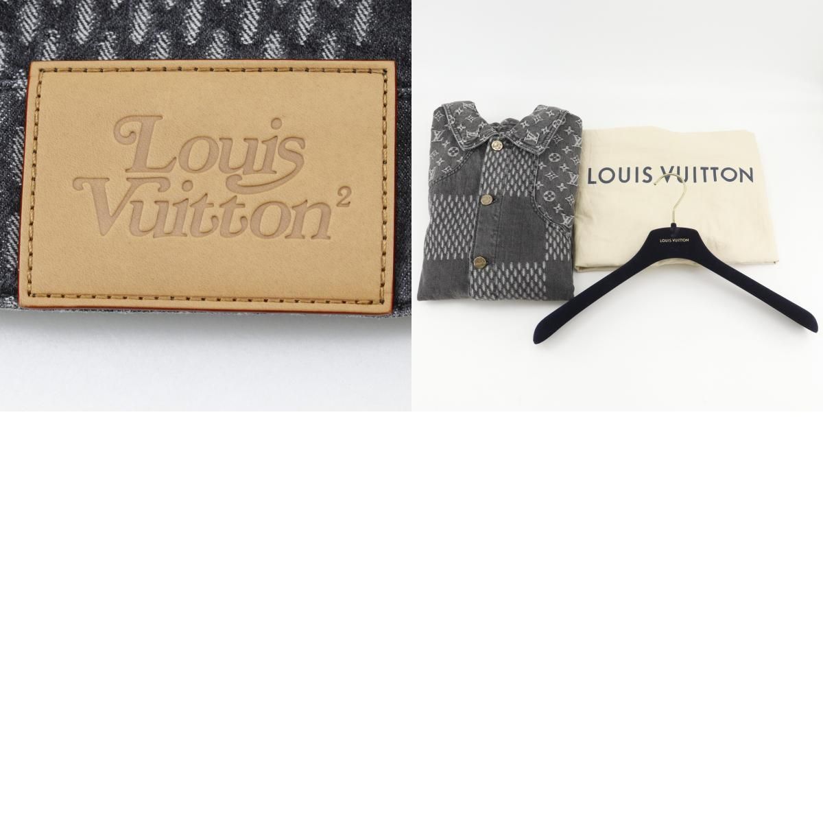 【LOUIS VUITTON】ルイ・ヴィトン ジャイアントダミエ ウェーブスモノグラム NIGOコラボ HJA11WUZC コットン グレー メンズ デニムジャケット
