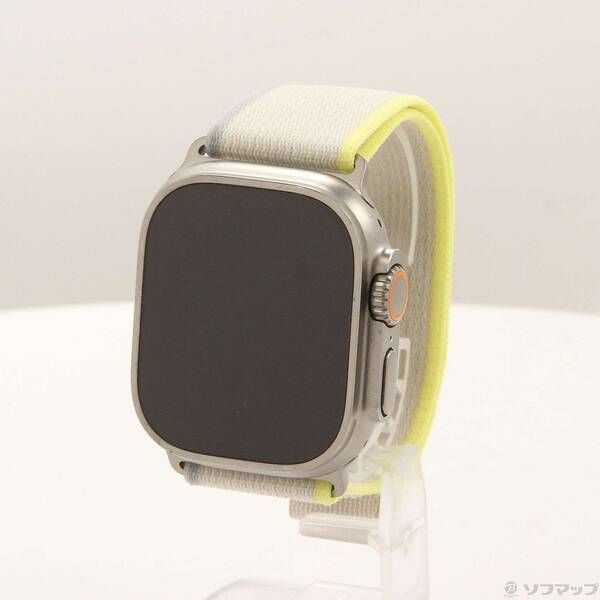 ソフマップ 〔中古品〕 Apple Watch Ultra GPS + Cellular 49mm チタニウムケース イエロー／ベージュトレイルループ【198】
