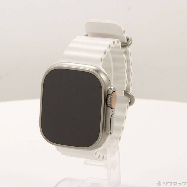 ソフマップ 〔中古品〕 Apple Watch Ultra GPS + Cellular 49mm チタニウムケース ホワイトオーシャンバンド【198】