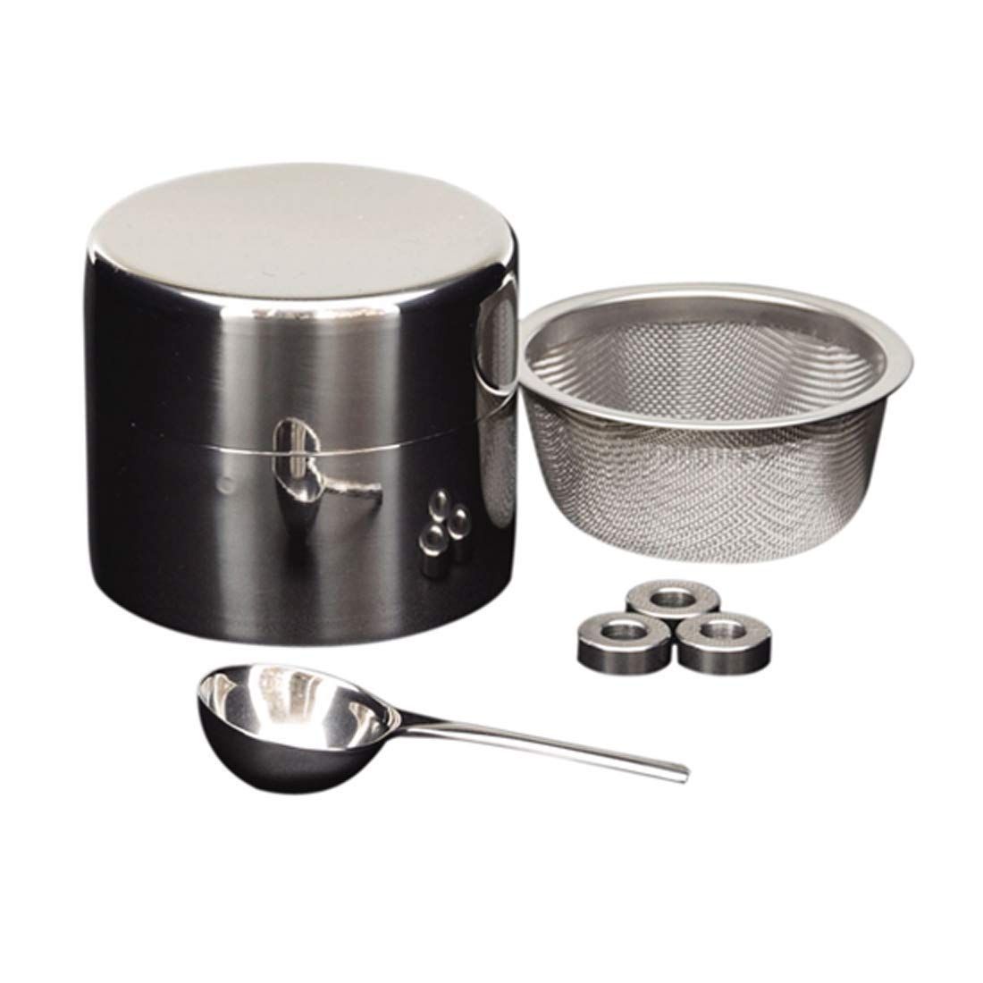 【新品】茶道具・水屋道具/小さくてもステンレス製！　丈夫で長持ち 近藤さんの茶ふるい缶　野点籠・茶掃箱用 8d24517a