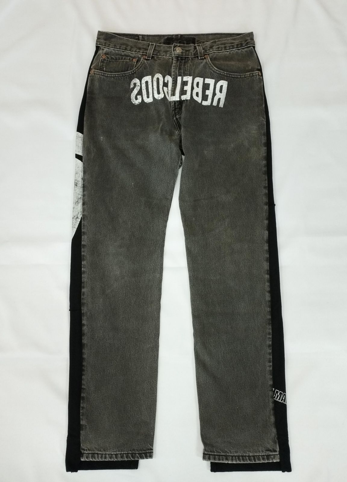 【D36808】UNDERCOVER × Levis コラボ ドッキングデニム ジーンズ W32　22AW Worn-in Hybrid Denim Sweat Pant デニム スウェット