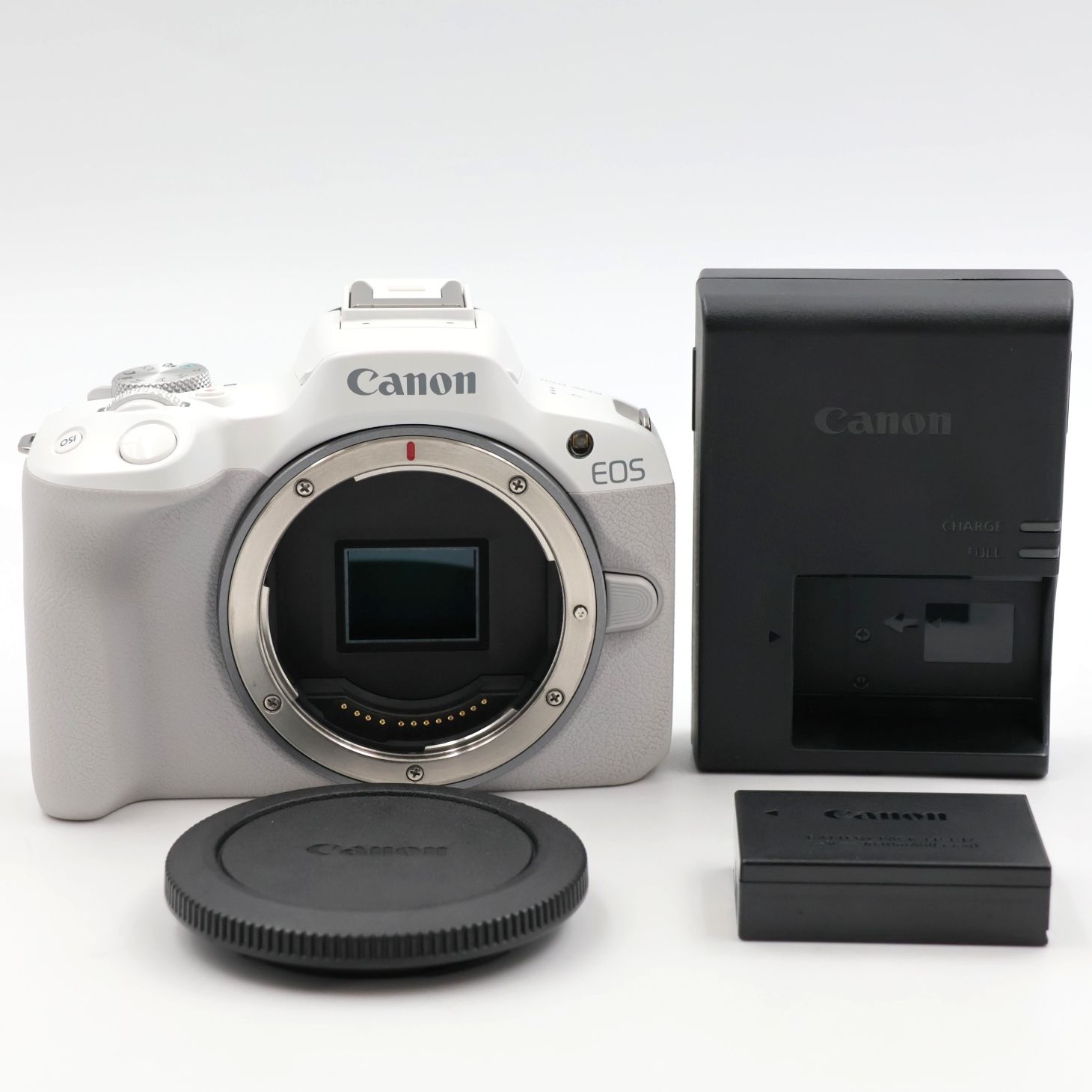 ■シャッター数5000枚！新品同様■ Canon EOS R50 ボディ ホワイト ミラーレス一眼カメラ キヤノン