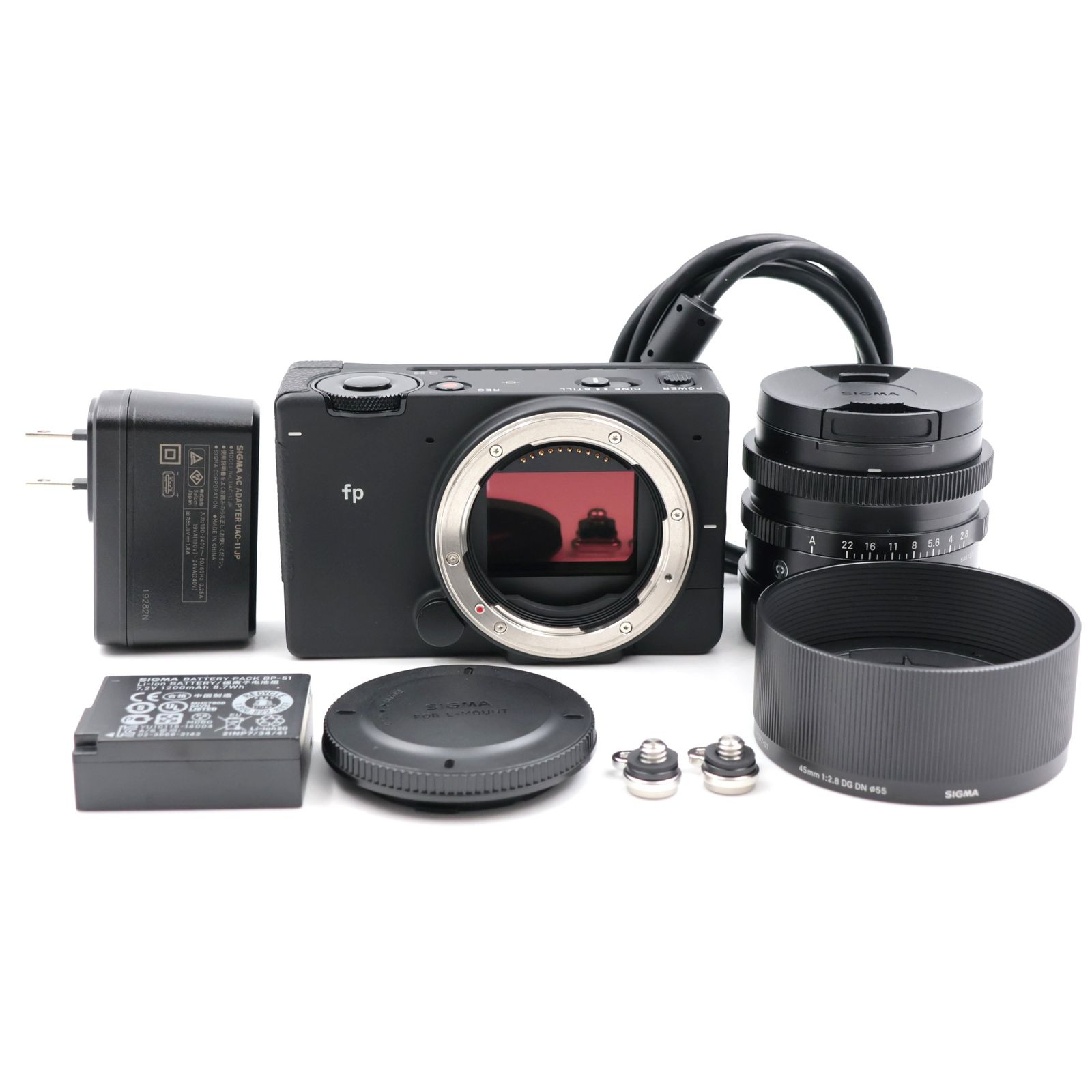 ■新品同様■ SIGMA fp ＆ 45mm F2.8 DG DN kit ブラック フルサイズミラーレス一眼カメラ 937317 シグマ 104,900円