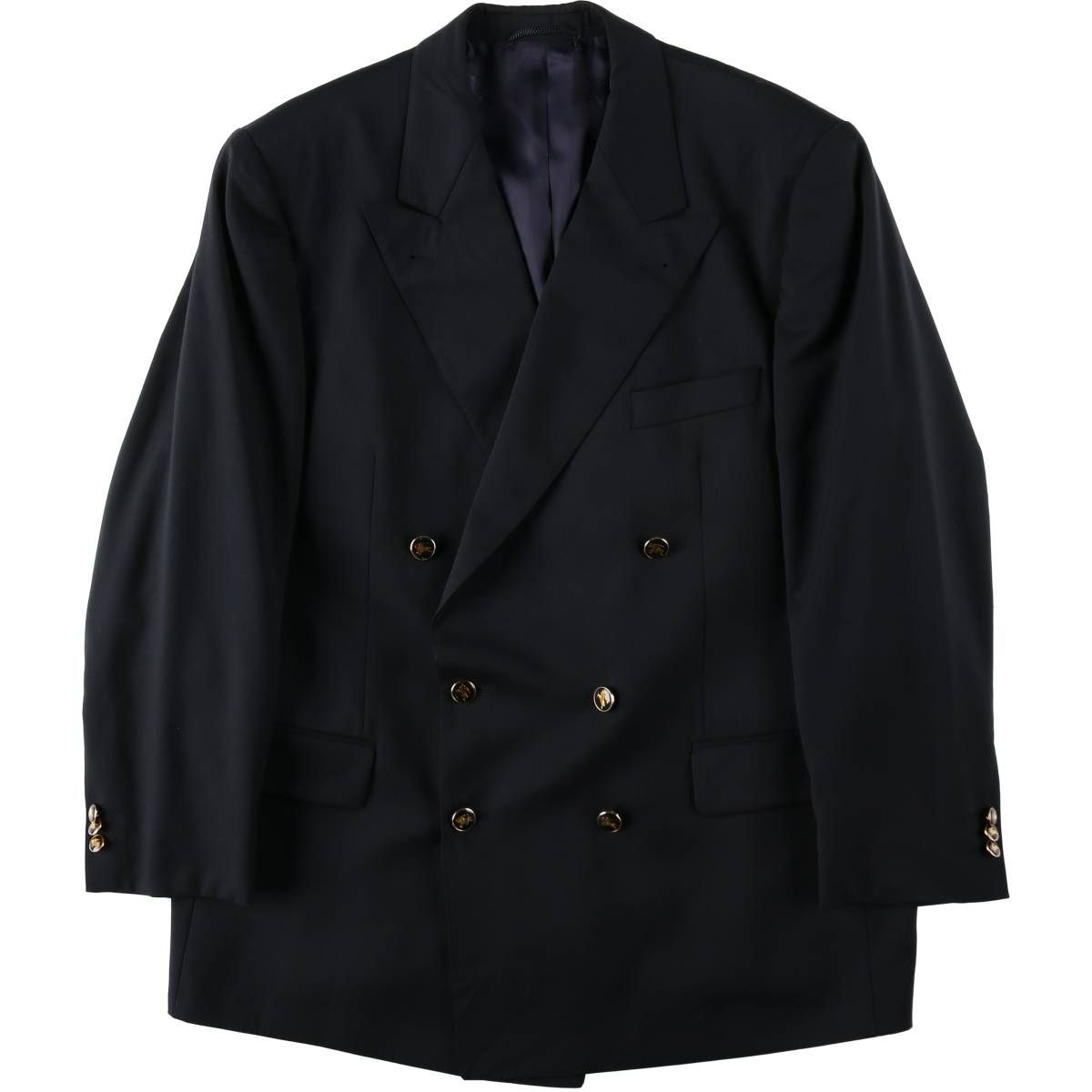 古着 バーバリー Burberry's ダブルブレスト ピークドラペル ウールテーラードジャケット ドイツ製 メンズL相当/evb031397
