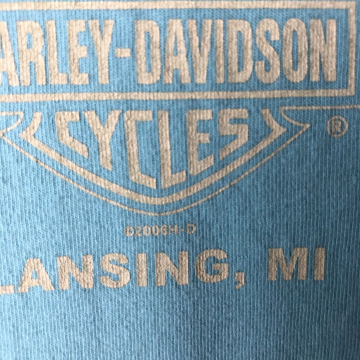 古着 00年代 ハーレーダビッドソン Harley-Davidson 七分袖 ラグランTシャツ USA製 レディースXL相当/eaa639365
