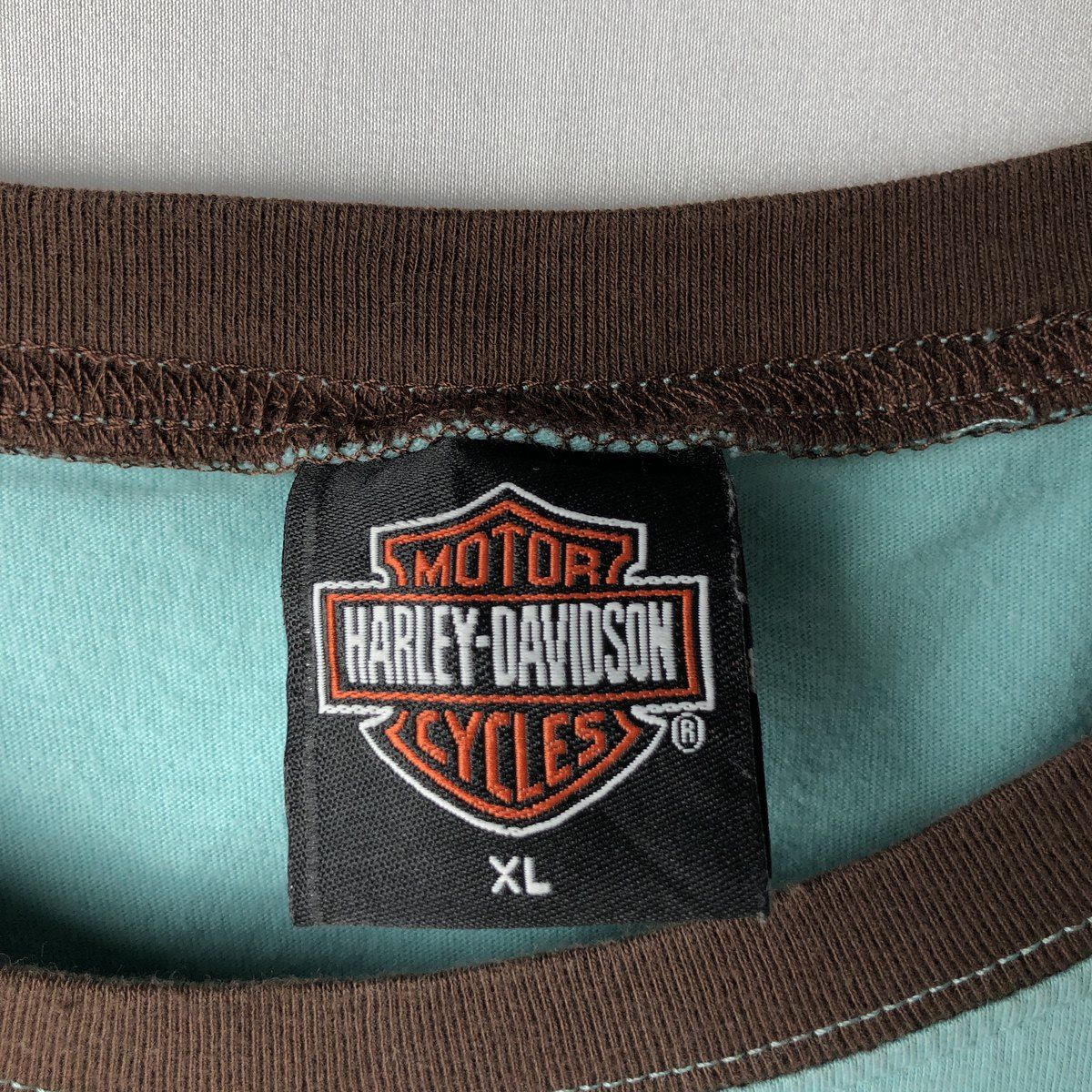 古着 00年代 ハーレーダビッドソン Harley-Davidson 七分袖 ラグランTシャツ USA製 レディースXL相当/eaa639365