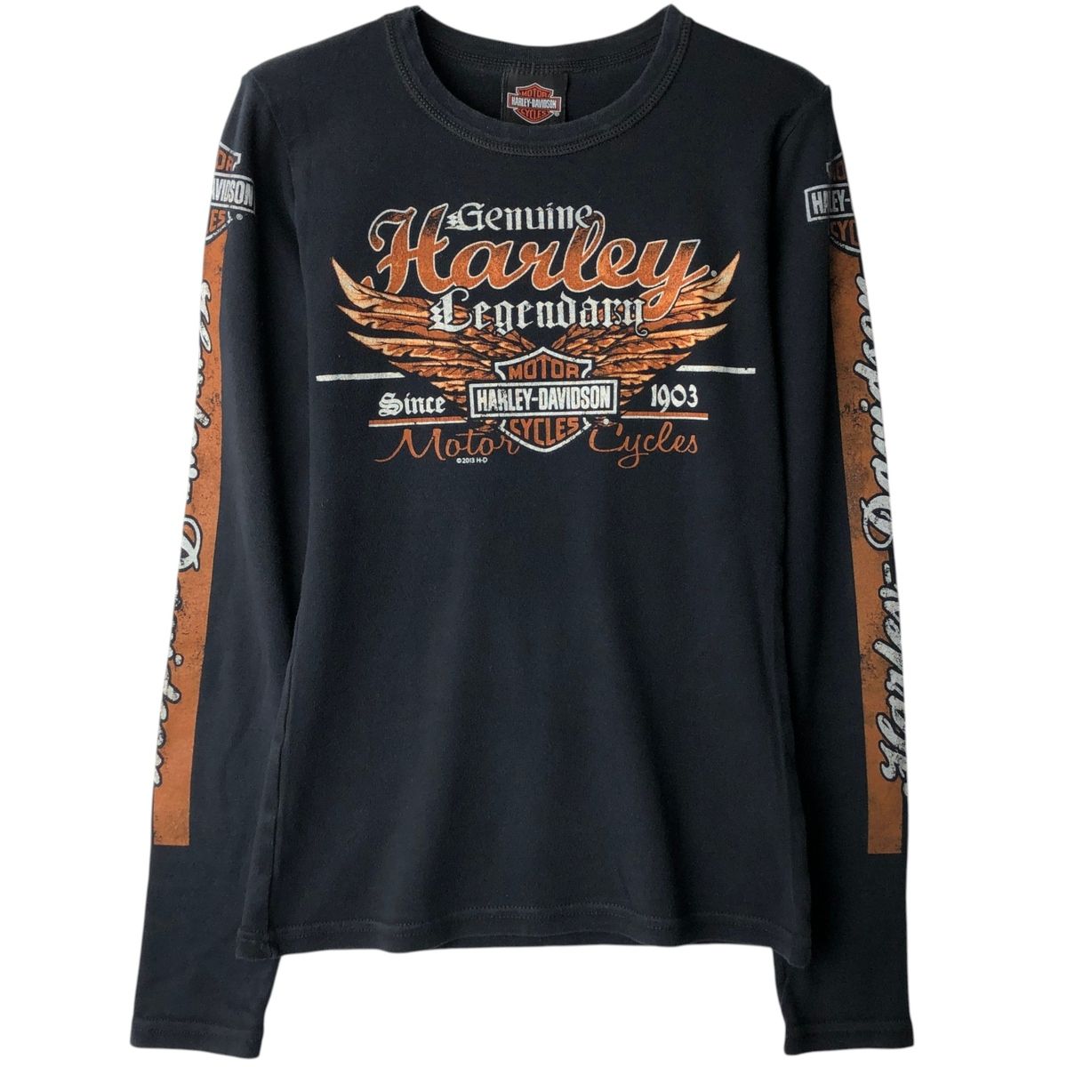 古着 ハーレーダビッドソン Harley-Davidson ロングTシャツ ロンT USA製 レディースS相当/eaa639368