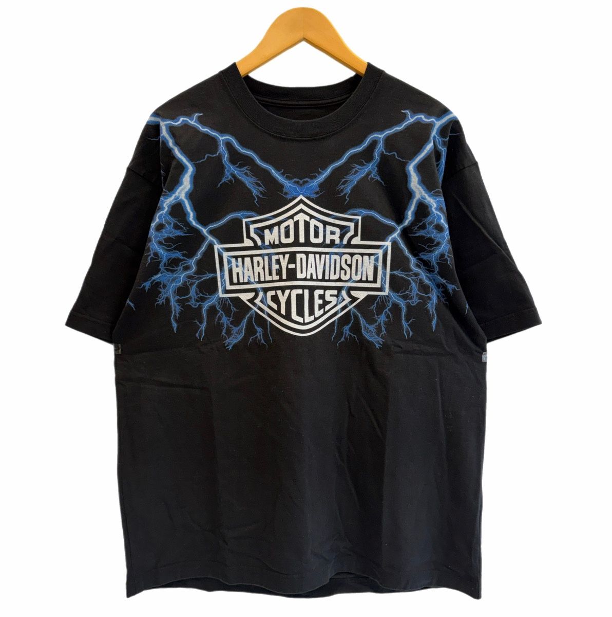 ネイバーフッド NEIGHBORHOOD x HARLEY-DAVIDSON 22AW H-D.CREWNECK SS.CO ハーレーダビッドソン Tシャツ ブラック Lサイズ 101MT-6253