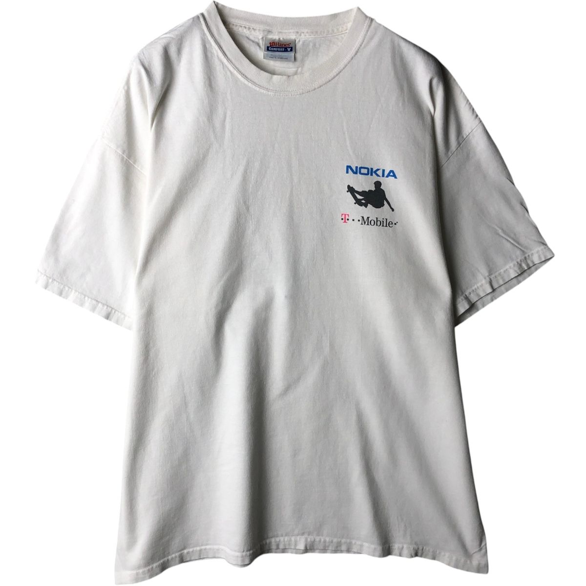古着 00年代 ヘインズ Hanes NOKIA ノキア T-Mobile Tモバイル アドバタイジングTシャツ メンズXL相当/eaa638215