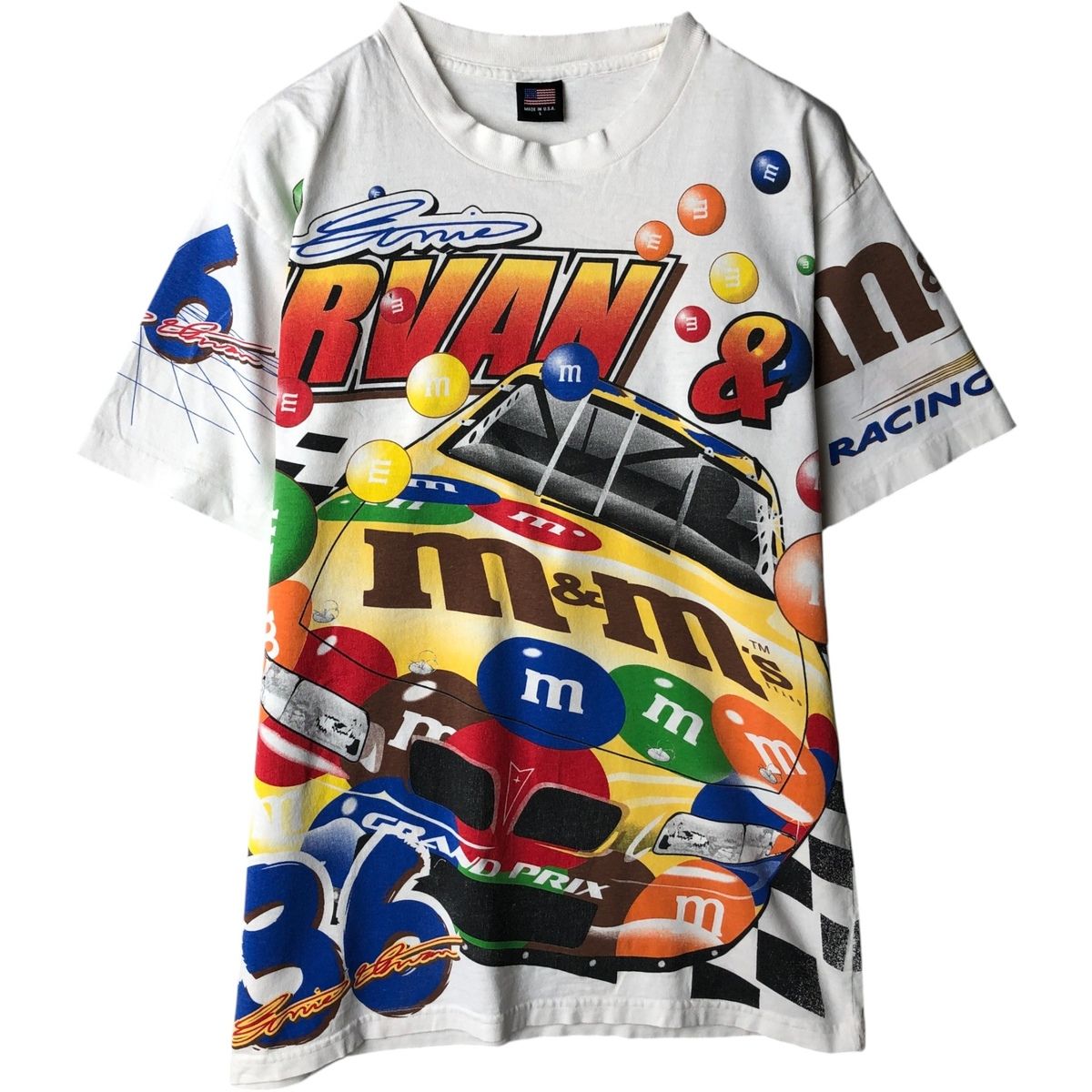 古着 90年代 M&M's エムアンドエムズ 大判プリント アドバタイジングTシャツ USA製 メンズL相当 ヴィンテージ/eaa638217